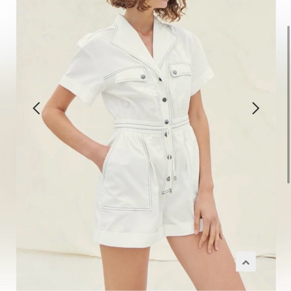 SAYLOR Bijou Romper Size Small in White - Picture 2 of 12